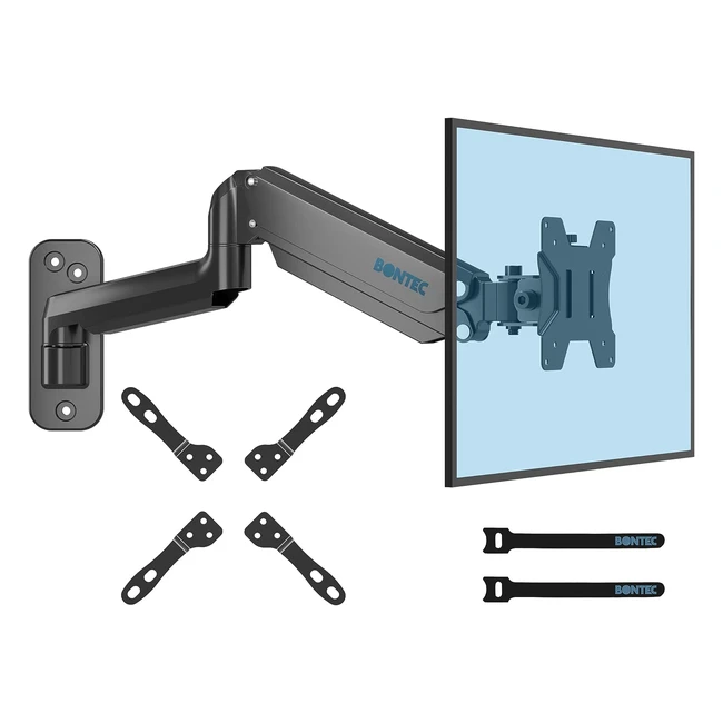 Support mural Bontec pour écran PC et TV 13-42 pouces avec ressort à gaz - VESA 200x200 mm