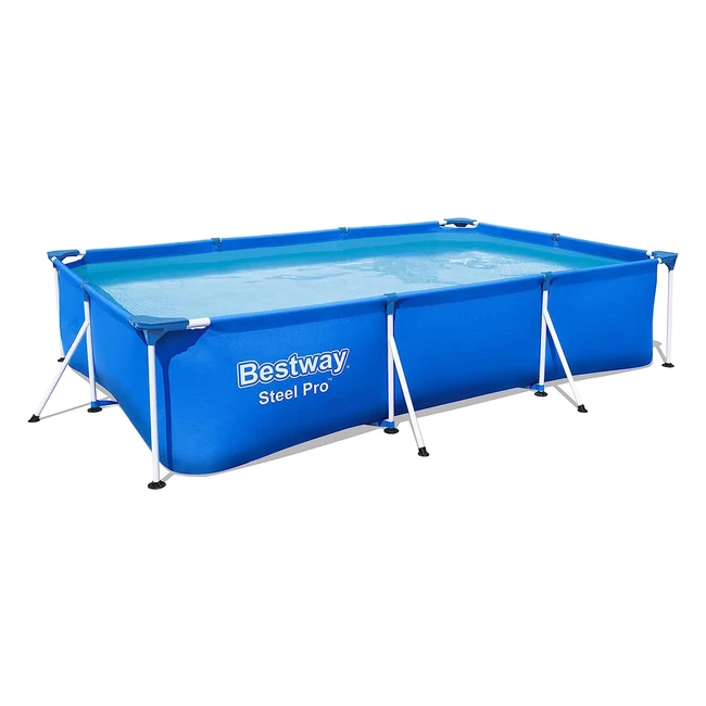 Bestway Steel Pro Frame Pool 300x201x66cm blau - ohne Pumpe - robustes Duraplus 