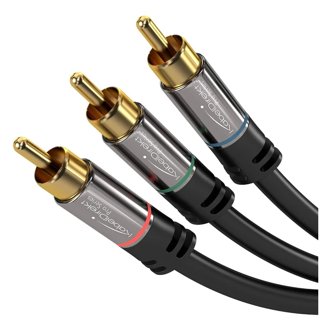 Cable Kabeldirekt 1m Componentes RCA FullHD 1080i