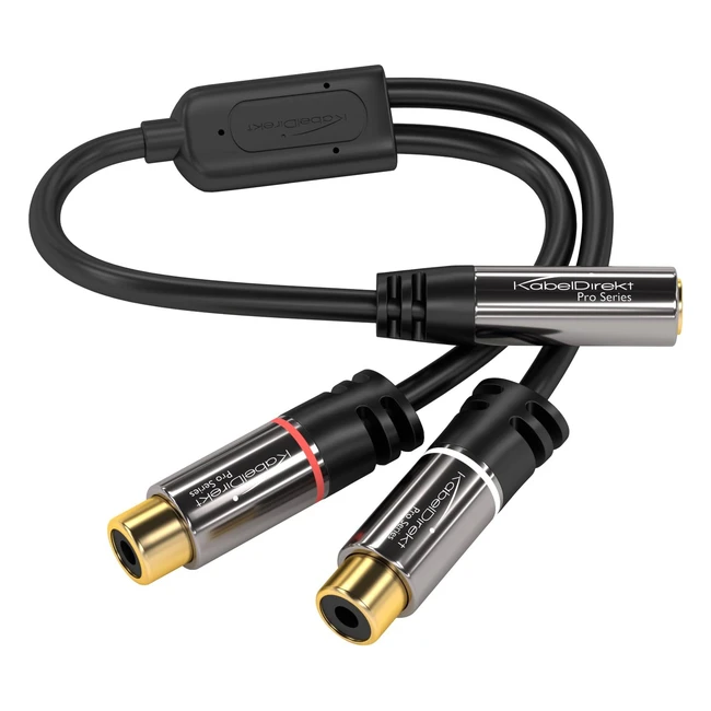 Adaptateur Kabeldirekt 02m 35 mm femelle 2x cinchrca femelles pro series