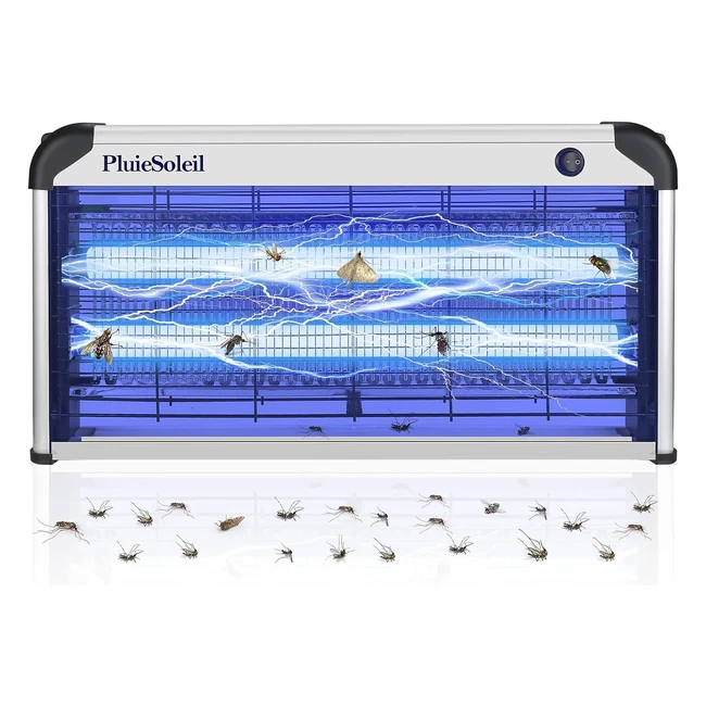 Lampe Anti-Moustique Intérieur 30W Pluiesoleil - Double Grille 2400V - Efficace Portée 70-120m