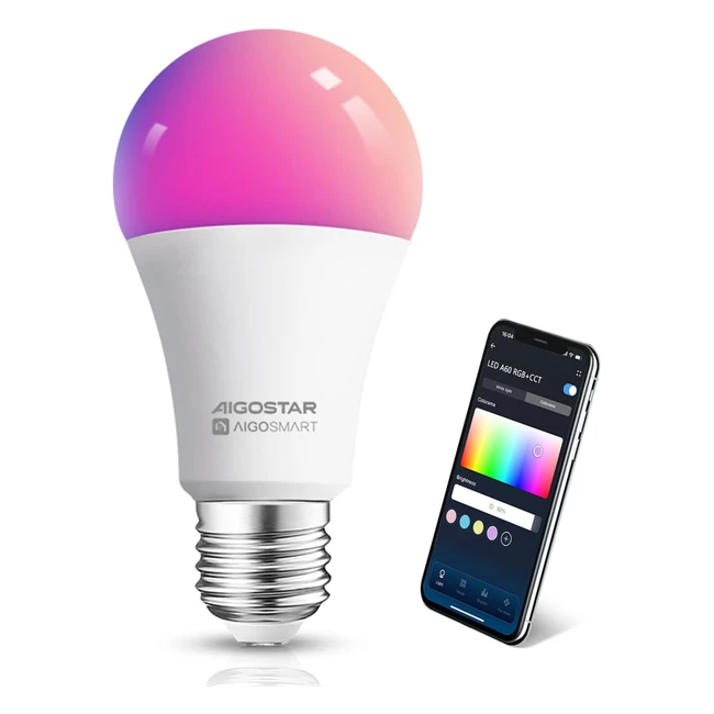 Lampadina Intelligente Alexa E27 SL2 WiFi LED 9W 806lm - Aigostar