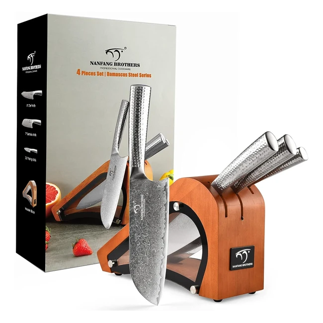 Superior Damascus Kitchen Knife Set - VG10 Steel 67 Layers 1000-2000 cm Sharp