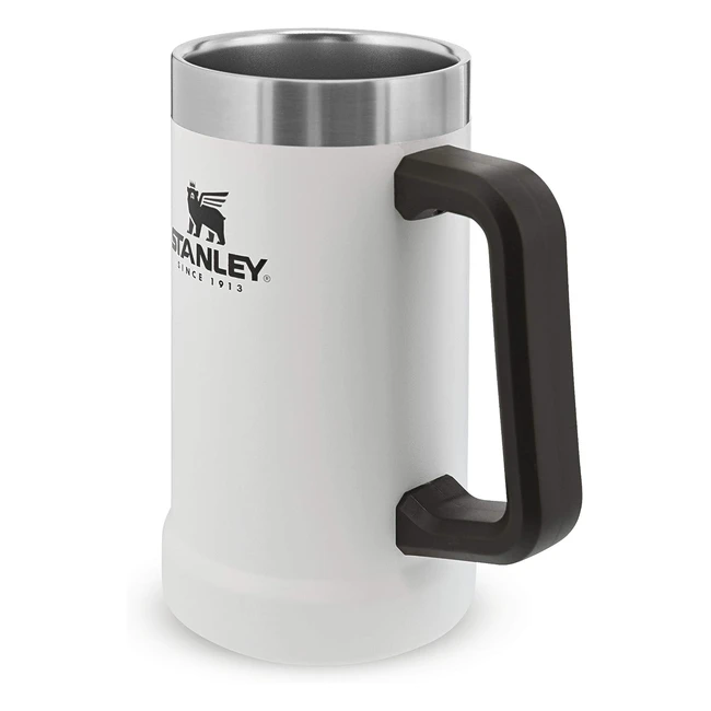Boccale Stanley Adventure Vacuum Stein 07L Polar White - Mantiene Birra Fresca per 7 Ore - Manico in Acciaio Inossidabile