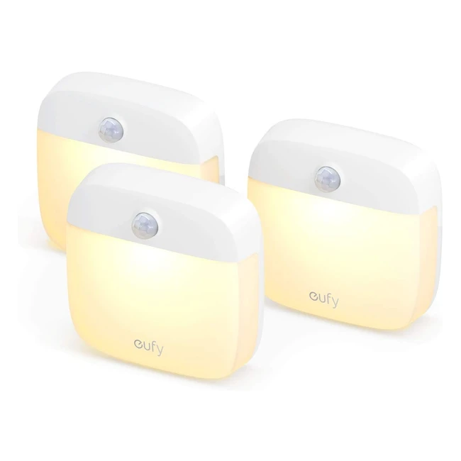 Eufy 3er Pack Lumi StickOn Nachtlichter | Bewegungssensor | Energiesparend | Kompakt