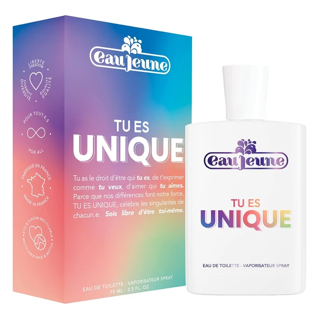 Eau Jeune Eau de Toilette Tu Es Unique 75ml - Parfum Frais et Engag