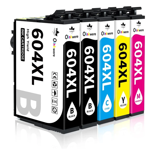 Cartouche d'encre Oinkwere 604XL compatible Epson 604 XL - XP2200/XP2205/XP3200/XP3205/XP4205 - Pack de 5