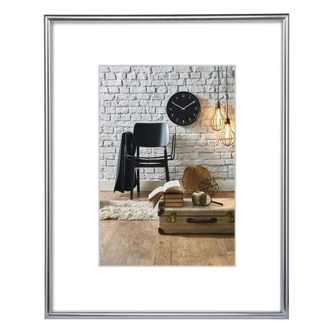 Hama Sevilla Bilderrahmen Silber Polystyrol 15 x 20 cm - Hochwertig & Stabil
