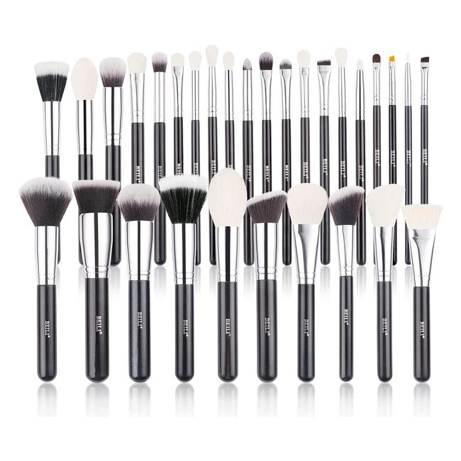 Juego de Brochas de Maquillaje Beili 30pcs - Profesional, Ojos, Fundación, Sonrojo, Ocultadora, Polvo, Líquido, Crema, Eyeshadow, Resaltador