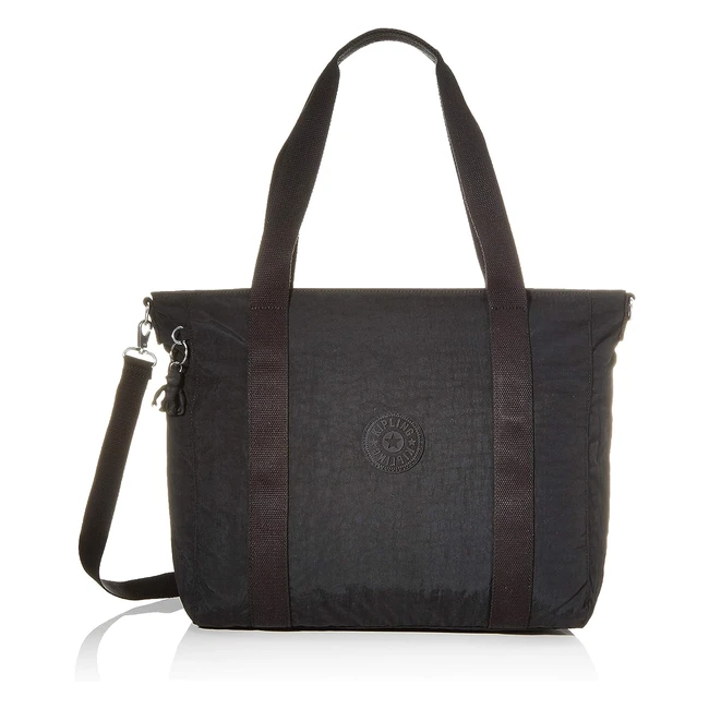 Bolso Tote Kipling Asseni con Compartimentos Internos - Negro