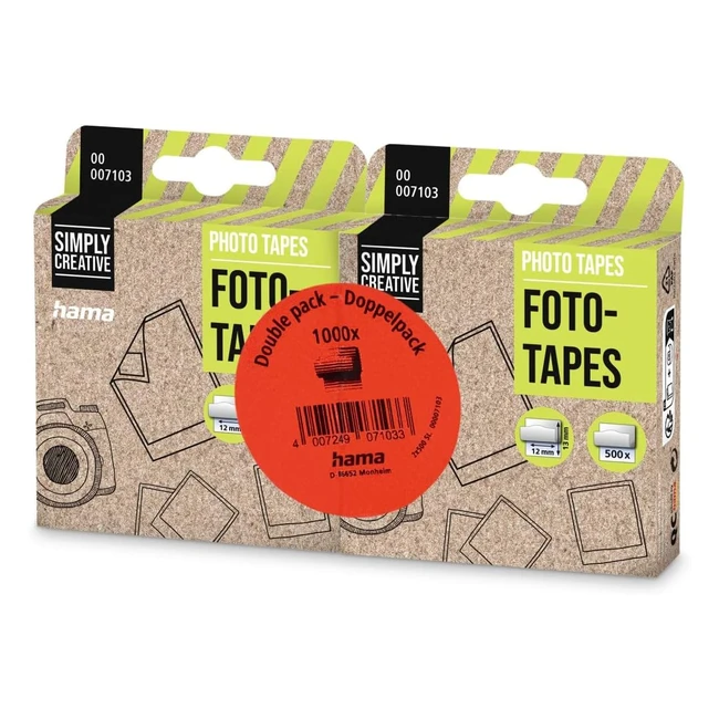 Hama Fotoklebeband 1000 Fotosticker doppelseitig selbstklebend für Alben Klebepads