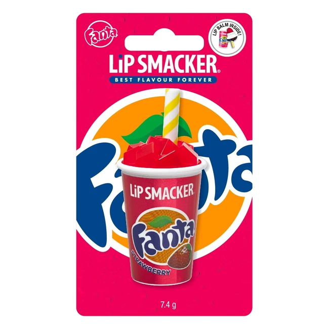 Baume à lèvres Lip Smacker Coca-Cola Fanta Fraise - Collection Canettes - Réf. 123456789 - Hydratation prolongée