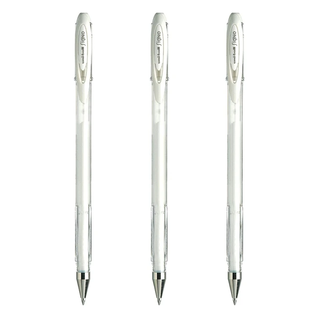 Uniball Mitsubishi Pencil - 3 Penne a Rulli Gel Signo Bianco 07mm - Ideali per Hobby Creativi e Carterie