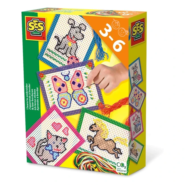 SesCreative - Primi Ricami Multicolore 14838 - Giocattoli Creativi Ed Educativi