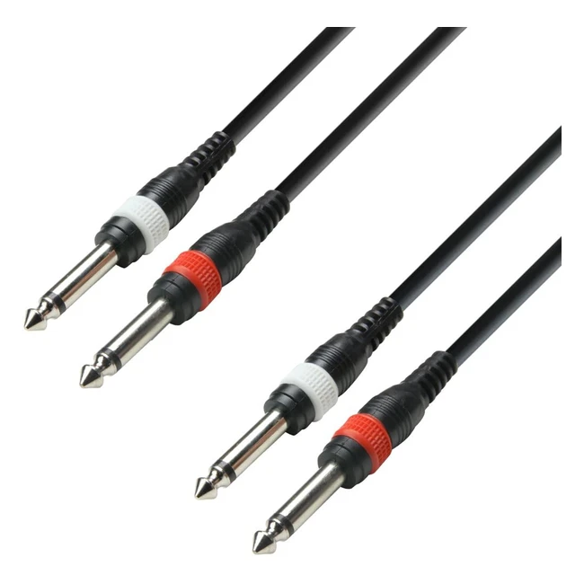 Cavo Audio Adam Hall K3TPP0100 - 1m - Connettori Jack Mono 6.3mm