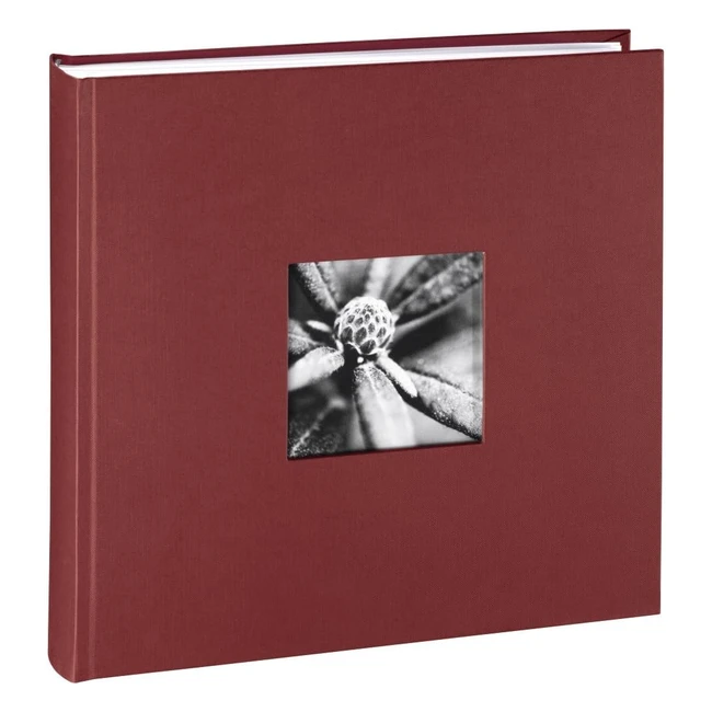 Hama Jumbo Fotoalbum 30 x 30 cm Fotobuch mit 100 weißen Seiten für 400 Fotos zum Gestalten und Einkleben Bordeaux