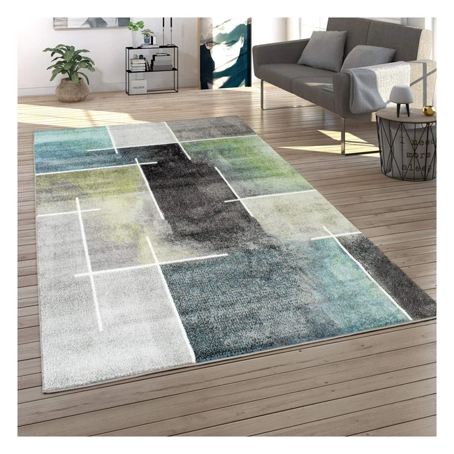 Tapis Salon Paco Home - Motif Abstrait - Couleurs Modernes - 70x140 cm