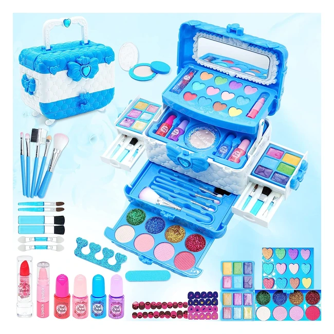 Set de Maquillaje Frozen - 57 pcs - Juguetes para Niñas - No Tóxico - Regalo para Niños de 3-10 años
