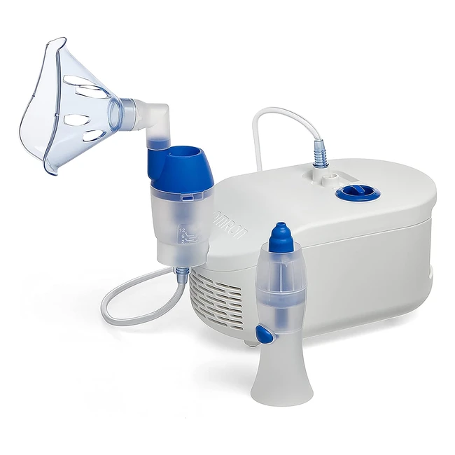 Omron X102 Total 2in1 Nebulisator mit Nasendusche - Behandlung von Atemwegserkrankungen, Allergien und Erkältungen bei Kindern und Erwachsenen
