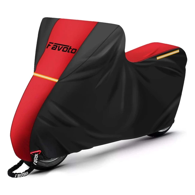 Funda para Moto Impermeable Favoto 210D - Protección Solar, Lluvia, Polvo, Viento, Nieve - 245x105x125cm