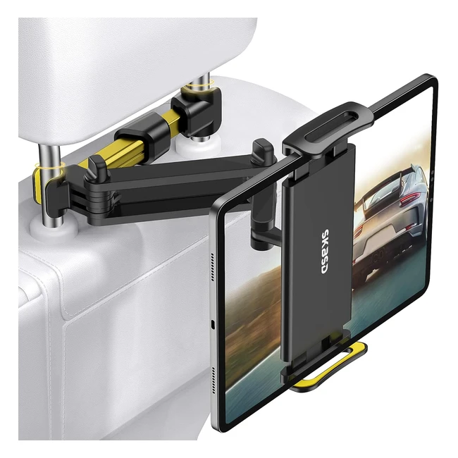 Soporte Tablet Coche SKBSD - 360 Rotación - 4713 Pulgadas - Amarillo