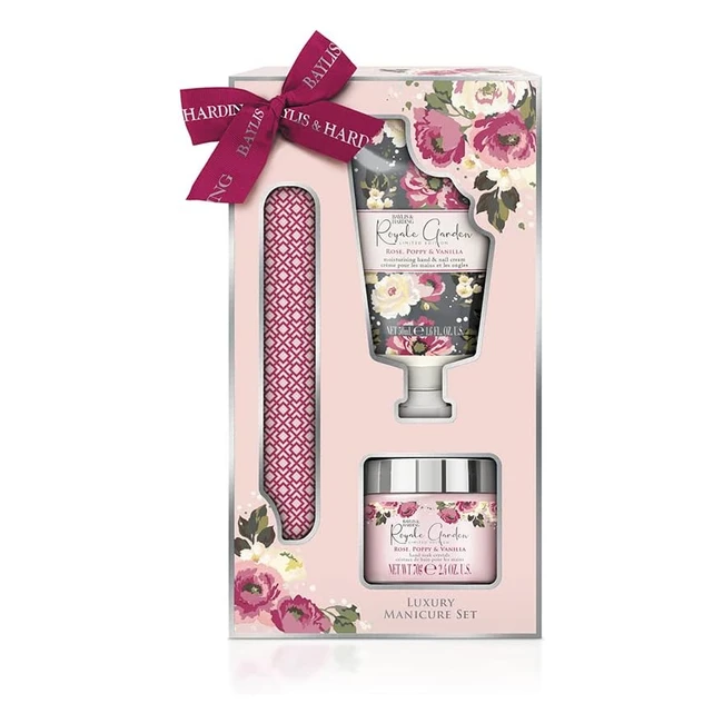 Baylis Harding Royale Garden Limited Edition Rose Poppy Vanilla Luxury Manicure Gift Set