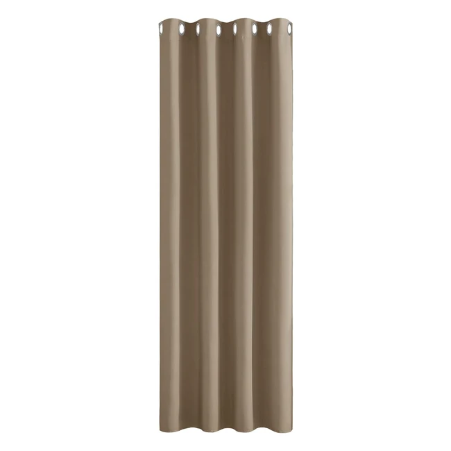 Pony Dance Blackout Window Curtain - Thermal Insulated Eyelet Top - Energy Saving Nursery Light Blocking - 55inch W x 94 L - Mocha