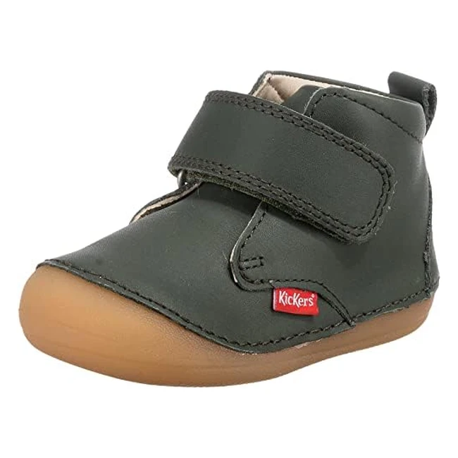 Kickers Unisex Kinder Sabio Oxfordschuh - Leder Klettverschluss wasserfest