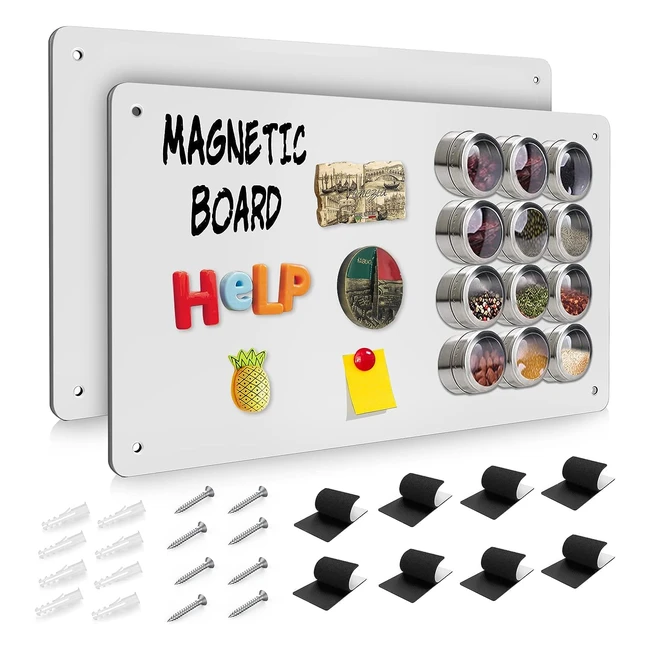 Lavagna Magnetica Raweao 30x45x008 cm - Acciaio Inossidabile