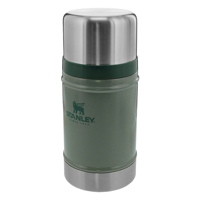 Stanley Classic Legendary Food Jar - BPA Stainless Steel Thermoshot - Leakproof Lid - 15 Hours Hot/Cold - Dishwasher Safe - Hammertone Green - 07L