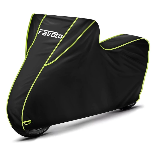 Housse de protection moto imperméable Favoto 245cm XXL noir/vert
