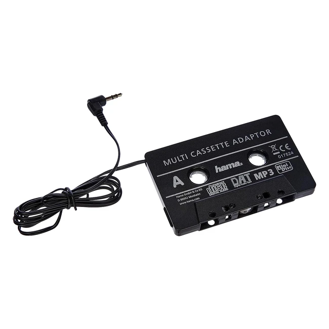 Hama Auto Kassettenadapter Schwarz Referenznummer 123456789 fr MP3 CD MD P