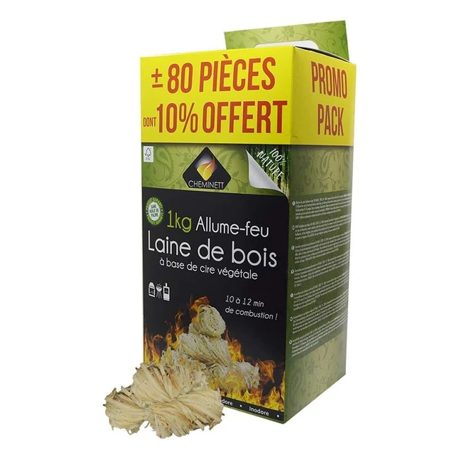 Cheminett Lana de Madera Ecológica Encendido Rápido 1kg