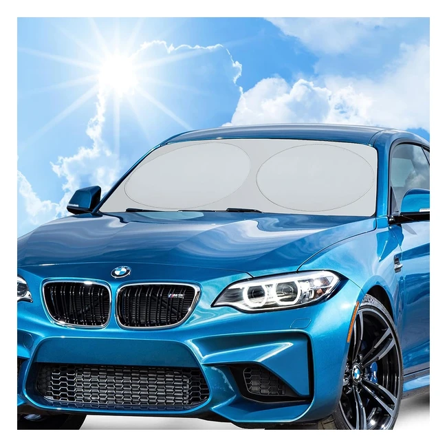 Parasol Coche Delantero Reflectante 160x90cm - Protección UV - Fácil de Usar