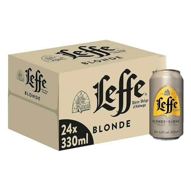 Leffe Blonde Einweg 24 x 033 l Dose - Blondes Abteibier aus Belgien
