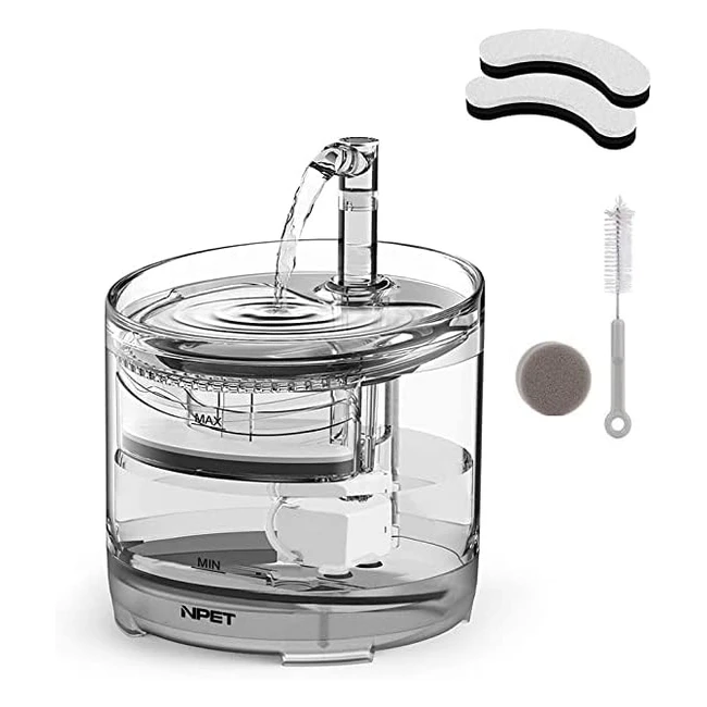 Fuente para Gatos Npet Automática 15L Ultra Silenciosa con Filtro de Carbón Activado WF050TP