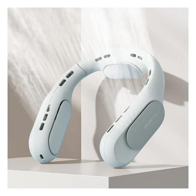 Ventilateur de cou Jisulife sans lame et mains libres - Refroidissement amélioré - 31 vitesses - Gris