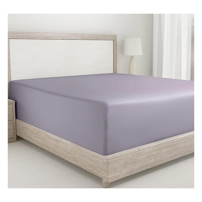 Luxury Single Bed Sheet - Soft 100% Cotton - 400 TC Sateen - Lavender Gray - 90x190cm