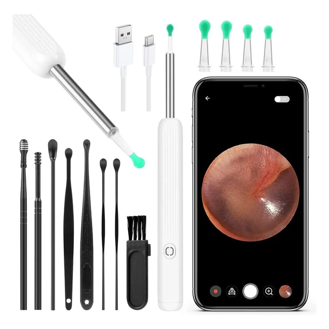 Otoscope Oreille Nettoyant 1296p HD - Acwoo - Réf. 45mm - iOS et Android