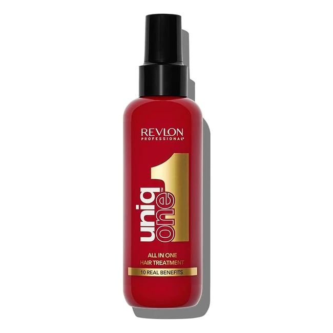 Revlon UniqOne Professional Leave-In Conditioner 150ml - Vegan Hair Treatment for Shine & Frizz Control