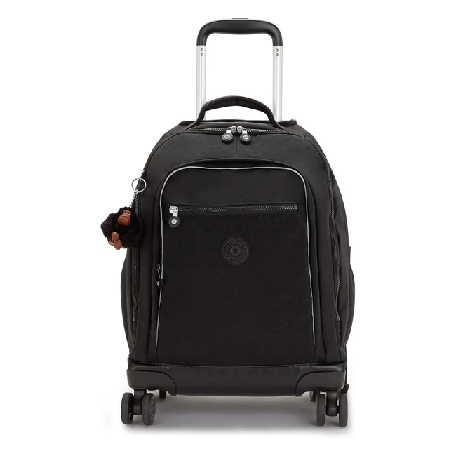 Kipling New Zea Kids Large 4 Wheeled Ergonomic Backpack - 50cm, 26L - True Black