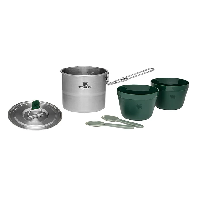 Stanley Adventure Stainless Steel Camping Cooking Set for Two 10L - 6 Piece Cook Set