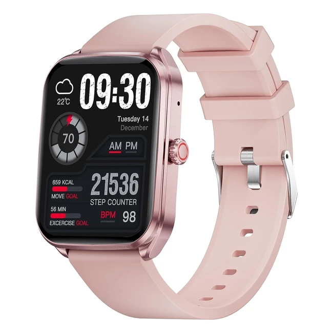 Montre Connectée pour Femmes Fitness Tracker avec Bluetooth Appel 193 Smartwatch avec Moniteur de Sommeil et de Fréquence Cardiaque 100 Modes Sport Étanche IP68 pour iOS Android