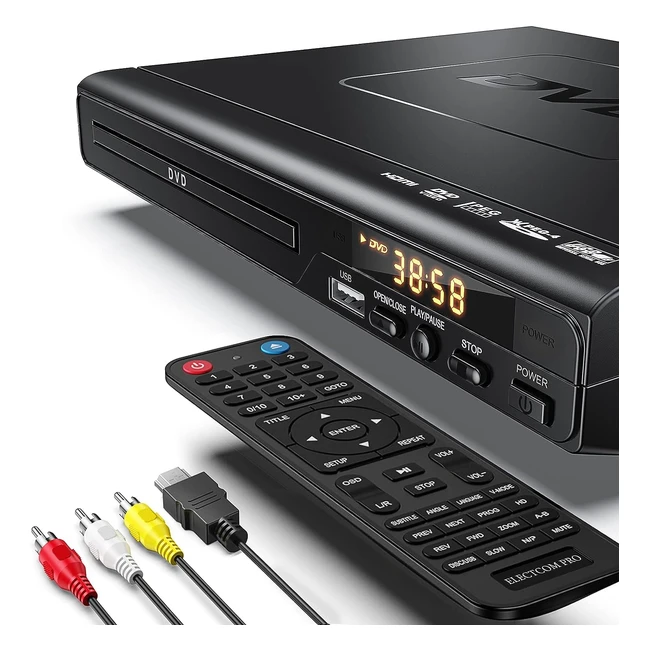 Lecteur DVD pour TV avec HDMI - Lecture toutes régions - Lecteur DVD portable - Qualité HD