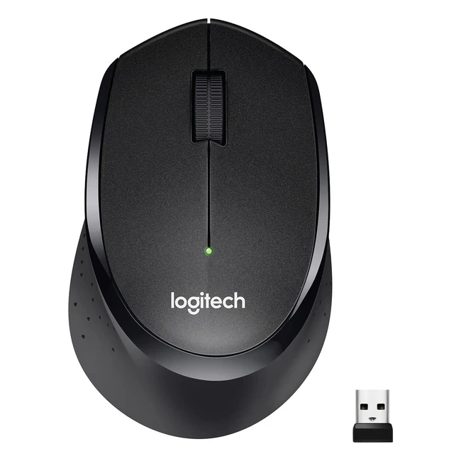 Logitech M330 Silent Plus Wireless Mouse - 2.4GHz, USB Nano Receiver, 1000 DPI Optical Tracking, 2-Year Battery Life
