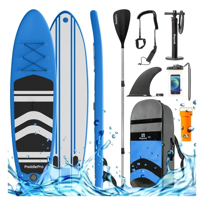 Planche de Stand Up Paddle Gonflable Lifegoods - Ensemble Complet - 320 x 81 x 15cm - Léger 85kg