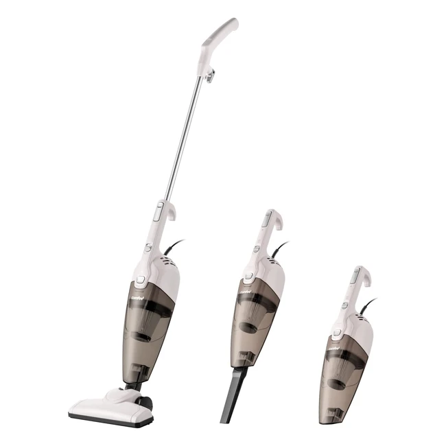 Comfee CCS2160RE - Scopa Elettrica Aspirapolvere Verticale 3 in 1 - Filo Senza Sacco - Sistema di Filtrazione Centrale