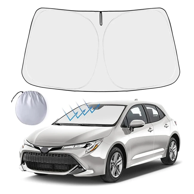 Pare-soleil voiture anti-UV et anti-chaleur - Protection pare-brise avant - Pliable - 135x75 cm