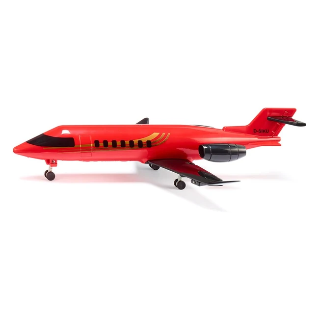 Siku 2526 Spielzeugflugzeug Jet Kunststoff rot 7 LED-Lichter einziehbares Fahrwerk