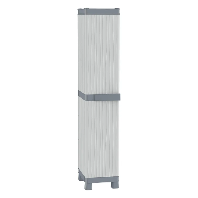 Armoire Terry Base 2350 RUW - 1 Porte 4 Étagères - Gris